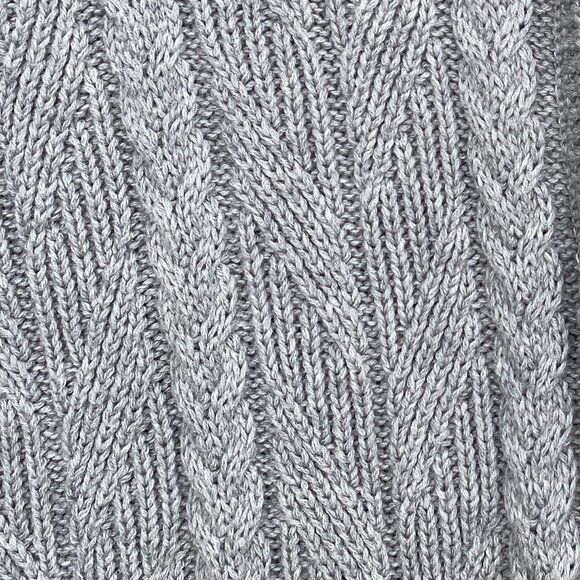 Club Room Cable Knit Shawl Collar Cardigan Men M Gray Grandpa Old Money Academia - Picture 8 of 16